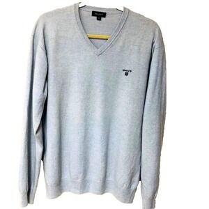 Vintage‎ Gant Mens Sweater XXL Blue Lambswool Pullover Preppy Office Activewear